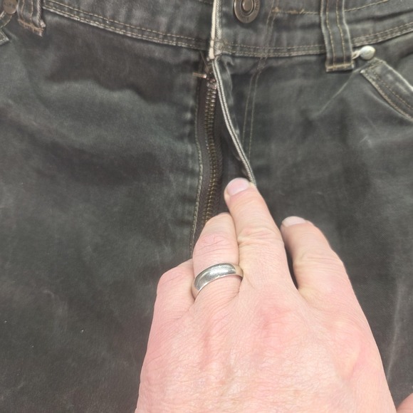 Kuhl Pants Mens 34x32 Brown Rydr Canvas Workwear Relaxed Fit Articulated Knees - Picture 12 of 16